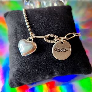 Sterling silver smile bracelet